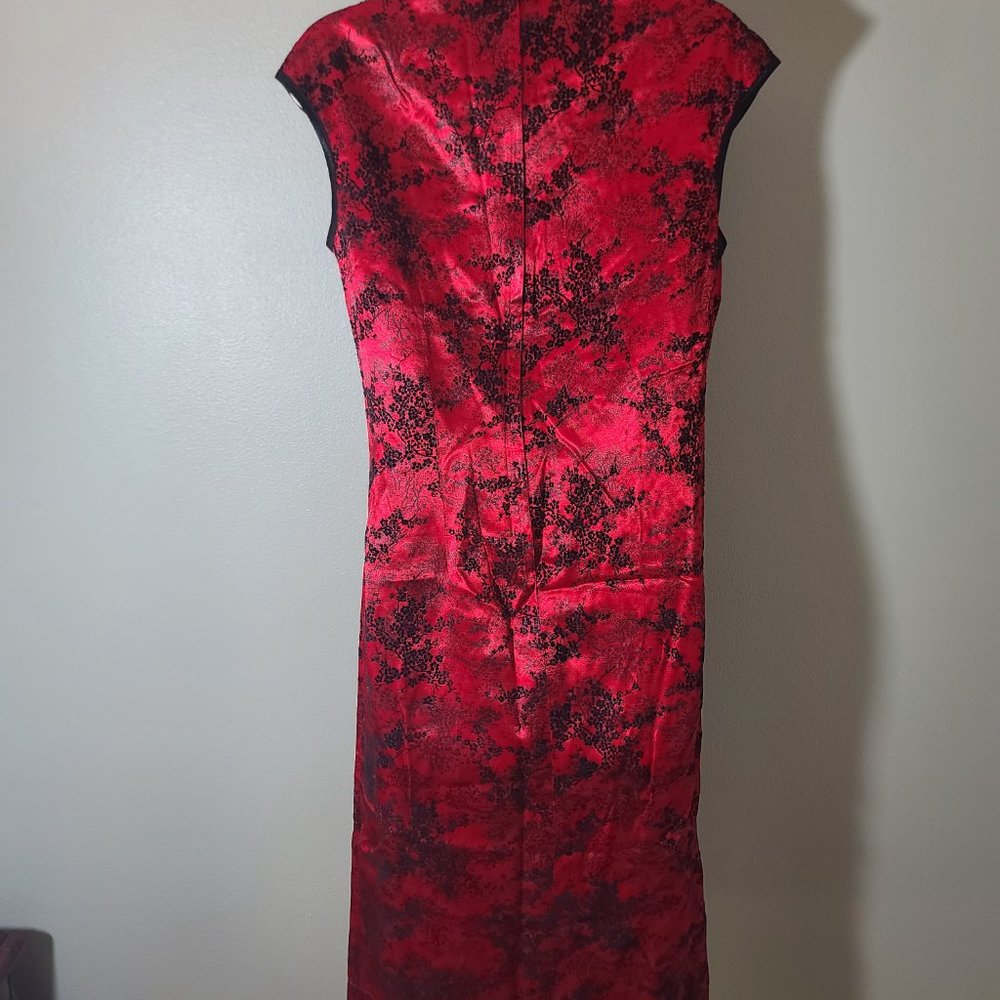 Rare Vintage Morbid Threads Red & Black Satin Flo… - image 8